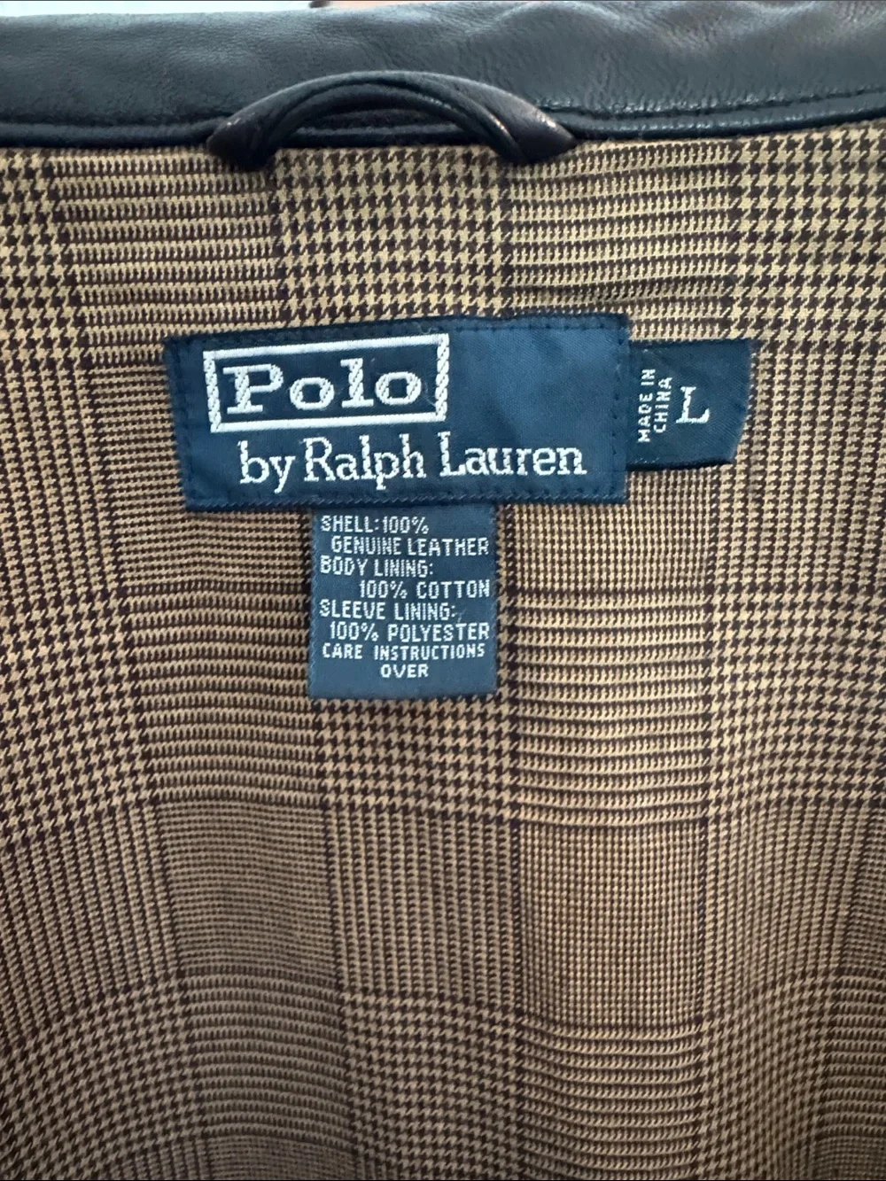 Polo by Ralph Lauren Black Leather Zip-Front Jacket